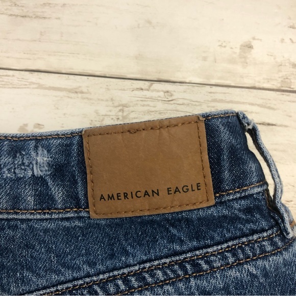 AMERICAN EAGLE Women’s Blue Ripped Short Size 4 - Picture 7 of 8